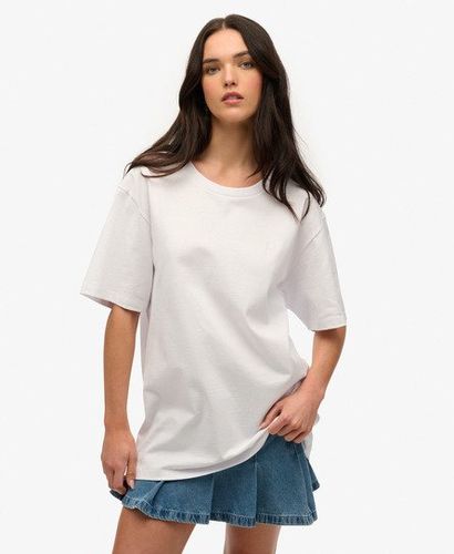 Women's Oversized Essentials Relaxed T-shirt White / Optic - Size: Xxl - Superdry - Modalova