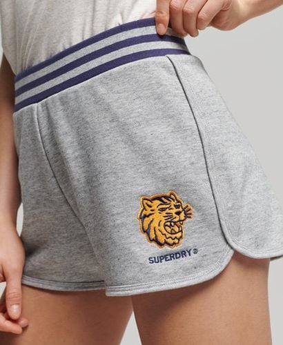 Women's Vintage Collegiate Shorts Grey / Athletic Grey Marl - Size: 10 - Superdry - Modalova