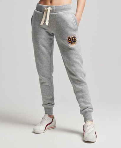 Women's Vintage Collegiate Joggers Light Grey / Athletic Grey Marl - Size: 16 - Superdry - Modalova