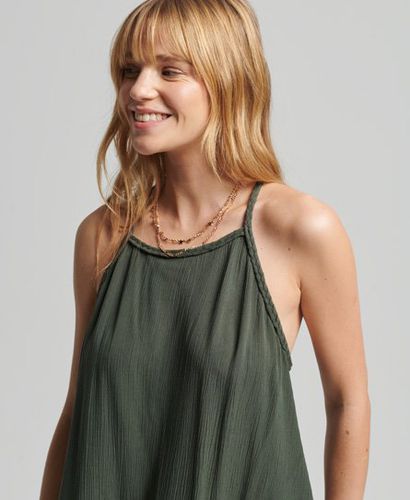Women's Vintage Beach Cami Top Green / Dark Moss - Size: 6 - Superdry - Modalova
