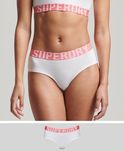 Women's Hipster-Slip aus Bio-Baumwolle mit Großem Logo - Größe: 38 - Superdry - Modalova