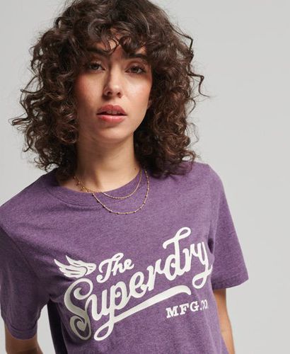 Women's Vintage College T-Shirt mit Schriftzug - Größe: 36 - Superdry - Modalova