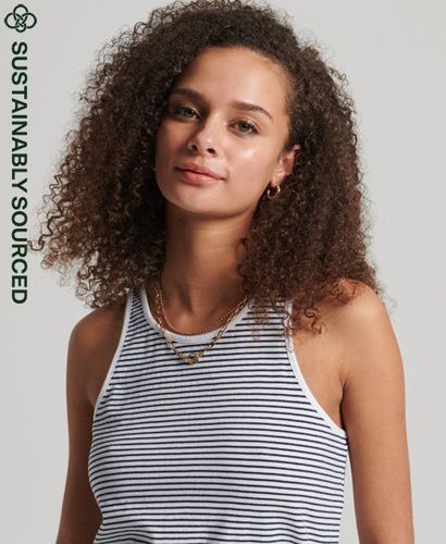 Women's Organic Cotton Vintage Logo Stripe Vest / Rodeo White/ Stripe - Size: 8 - Superdry - Modalova