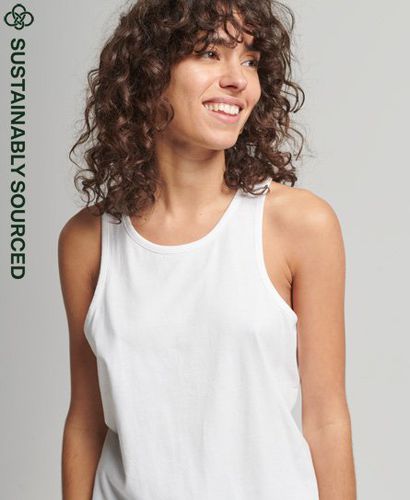 Women's Organic Cotton Vintage Logo Embroidered Vest White / Rodeo White - Size: 12 - Superdry - Modalova