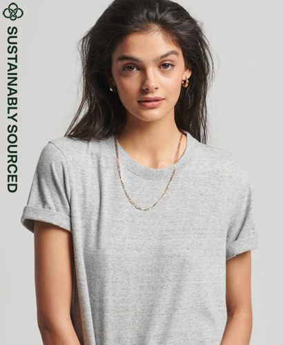 Women's Organic Cotton Vintage Logo T-Shirt / Athletic Marl - Size: 10 - Superdry - Modalova