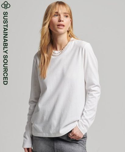 Women's Organic Cotton Vintage Logo Embroidered Top White / Rodeo White - Size: 14 - Superdry - Modalova