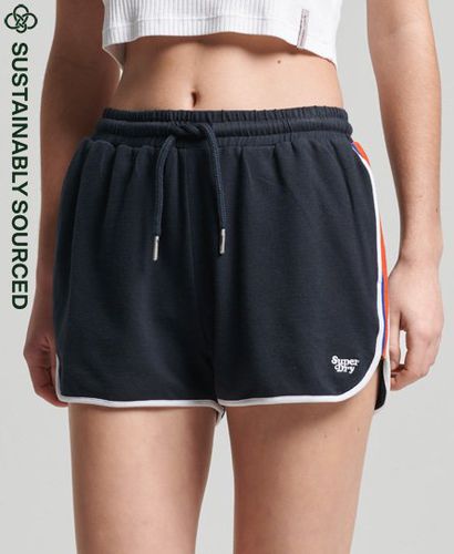 Women's Organic Cotton Vintage Stripe Racer Shorts / Eclipse - Size: 14 - Superdry - Modalova
