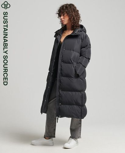 Women's Longline Duvet Coat Black - Size: 14 - Superdry - Modalova