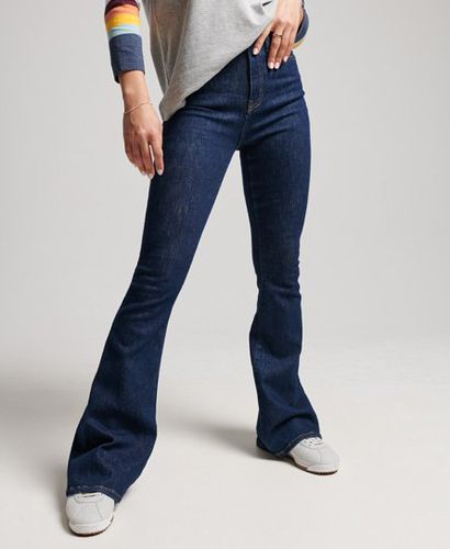 Damen Röhrenjeans mit Hohem Bund und Ausgestelltem Bein - Größe: 32/33 - Superdry - Modalova