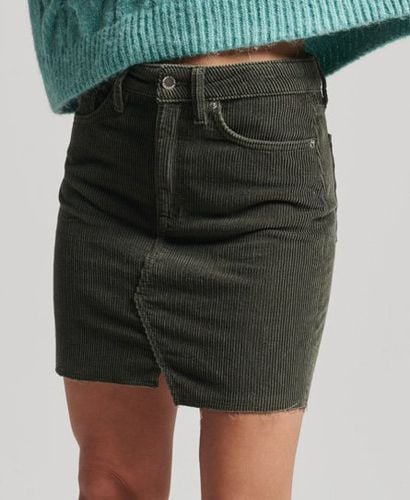 Women's Denim Mini Skirt Green / Surplus Good Olive Cord - Size: 27 - Superdry - Modalova