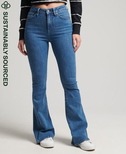 Damen Jeans aus Bio-Baumwolle mit Ausgestelltem Bein und Hohem Bund - Größe: 28/31 - Superdry - Modalova