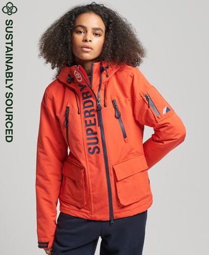 Women's Hooded Ultimate SD-Windcheater Jacket Orange / Bold Orange/Rich Navy - Size: 12 - Superdry - Modalova