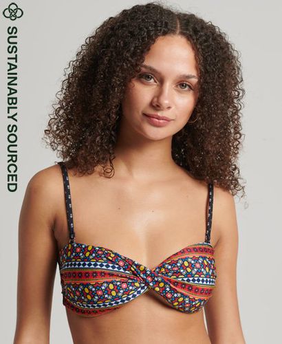 Women's Vintage Twist Bandeau Bikini Top Multiple Colours / Multi Geo - Size: 12 - Superdry - Modalova