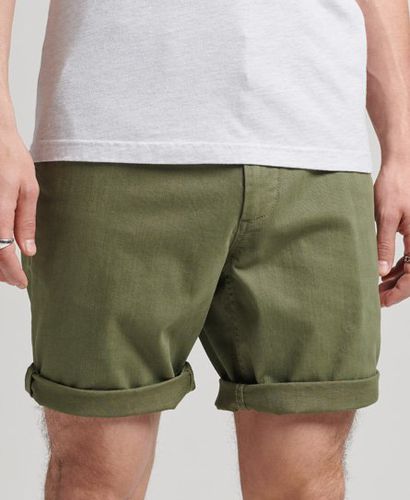 Men's Vintage Officer Chino Shorts Green / Olive Khaki - Size: 28 - Superdry - Modalova