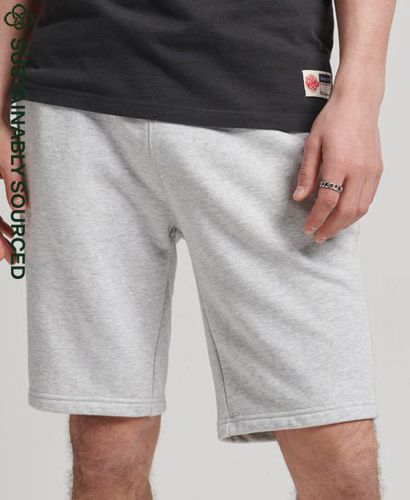 Men's Organic Cotton Vintage Logo Jersey Shorts Light Grey / Glacier Grey Marl - Size: L - Superdry - Modalova