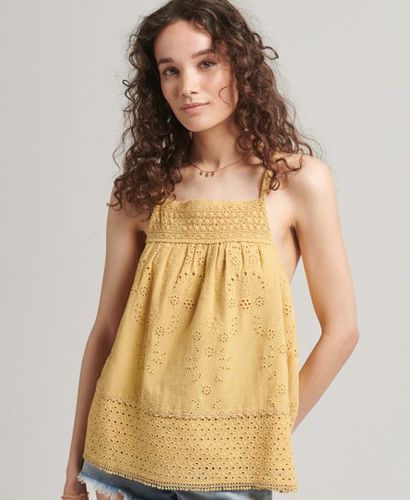 Women's Vintage Woven Lace Cami Top Yellow / Lemon Yellow - Size: 10 - Superdry - Modalova