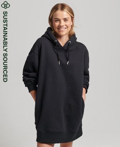 Women's Organic Cotton Embroidered Logo Sweat Dress Black - Size: XS/S - Superdry - Modalova