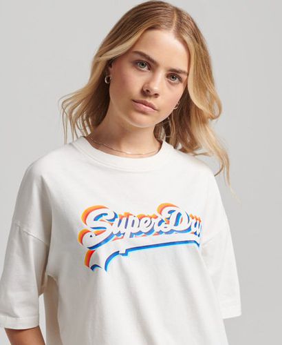 Women's Vintage Logo Rainbow T-Shirt / Off - Size: 12 - Superdry - Modalova