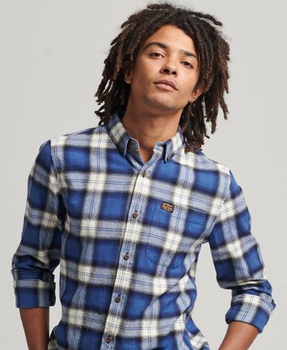 Men's Organic Cotton Vintage Lumberjack Shirt Blue / Rodrick Check Blue - Size: S - Superdry - Modalova