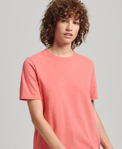 Women's Organic Cotton Vintage Logo T-Shirt / Coral Marl - Size: 10 - Superdry - Modalova
