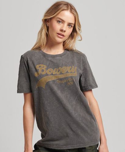 Women's T-Shirt mit Grafik-Logo und Verzierung - Größe: 36 - Superdry - Modalova