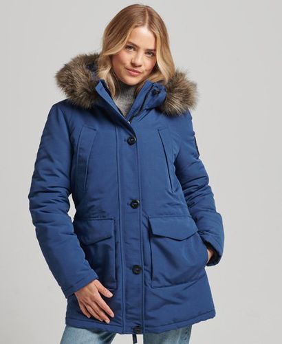 Women's Everest Parka Coat Navy / Twilight Navy - Size: 8 - Superdry - Modalova