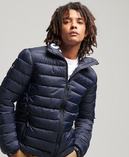 Men's Men's Fully Lined Embroidered Classic Logo Puffer Jacket, Blue, Size: M - Superdry - Modalova