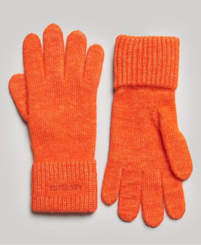 Women's Essential Ribbed Gloves Orange / Flame Orange - Size: 1SIZE - Superdry - Modalova
