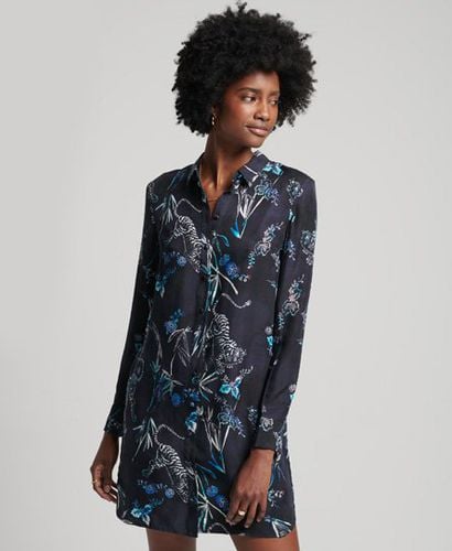 Women's Shirt Dress Navy / Grace Print - Size: 8 - Superdry - Modalova