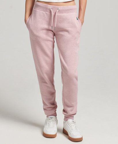 Women's Organic Cotton Essential Logo Joggers Pink / Soft Pink Marl - Size: 8 - Superdry - Modalova