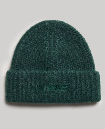Women's Essential Ribbed Beanie / Forest - Size: 1SIZE - Superdry - Modalova