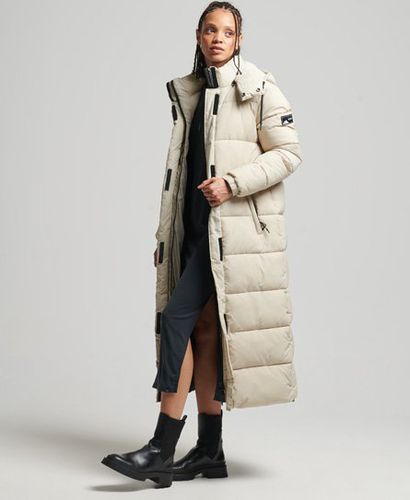 Women's Ripstop Longline Puffer Jacket / Pelican - Size: 10 - Superdry - Modalova