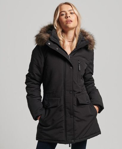 Women's Hooded Everest Faux Fur Parka Coat - Size: 8 - Superdry - Modalova