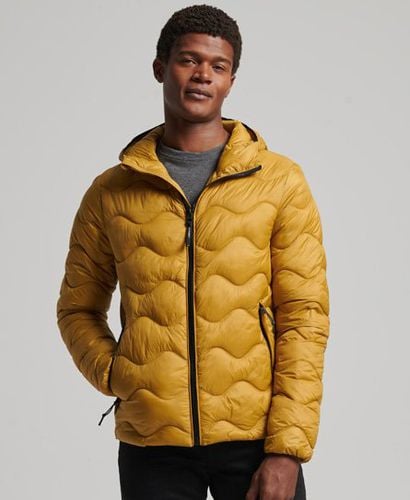 Men's Hooded Lightweight Padded Coat Yellow / Ukon Gold - Size: L - Superdry - Modalova