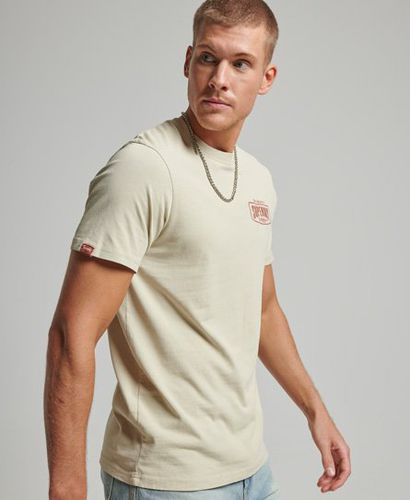 Men's Men's Classic Vintage Script Workwear T-Shirt, Beige, Size: Xxl - Superdry - Modalova