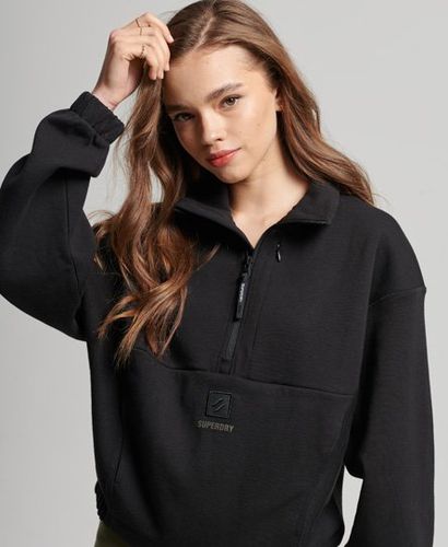 Women's Tech Batwing Half Zip Sweatshirt Black - Size: 12 - Superdry - Modalova