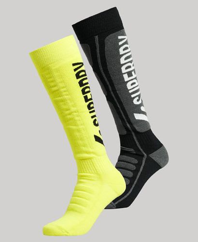 Women's Sport Snow Socks Twin Pack / Black/Sulphur Spring - Size: 1SIZE - Superdry - Modalova