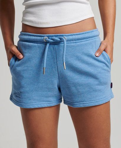 Women's Vintage Logo Embroidered Jersey Shorts Blue / Blush Blue Marl - Size: 10 - Superdry - Modalova