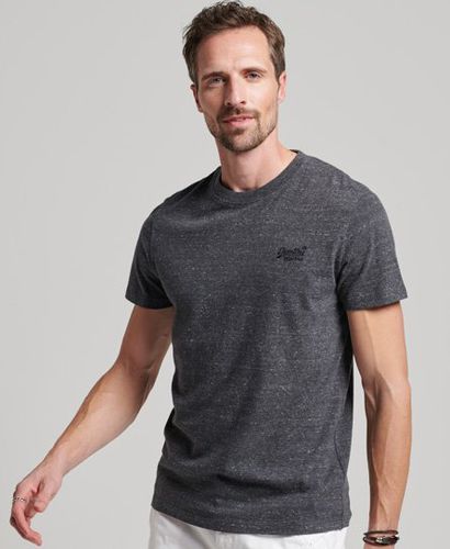 Men's Organic Cotton Essential Logo T-Shirt Dark Grey / Charcoal Heather - Size: L - Superdry - Modalova