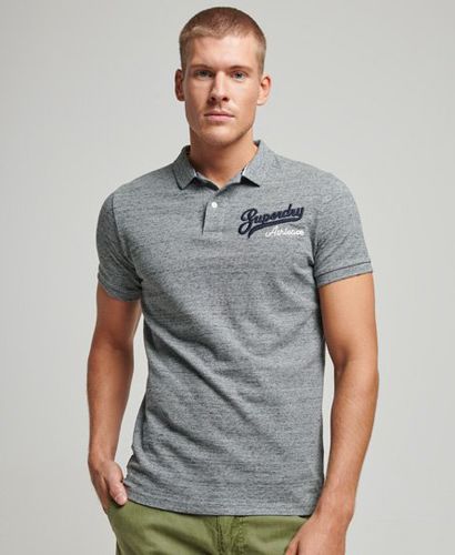 Men's Superstate Polo Shirt Grey / Flint Steel Grit - Size: XL - Superdry - Modalova