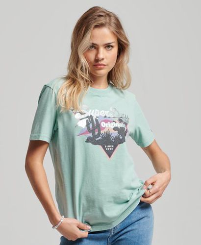 Women's Vintage Logo Narrative T-Shirt / Fresh Mint - Size: 6 - Superdry - Modalova