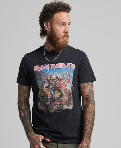 Iron Maiden x Limited Edition Mens Classic Graphic Print T-Shirt, Black, Size: L - Superdry - Modalova