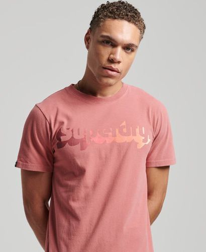Men's Organic Cotton Vintage Shadow T-Shirt / Canyon Rose - Size: Xxl - Superdry - Modalova