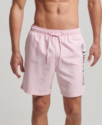 Men's Core Sport 17 Inch Recycled Swim Shorts Pink / Montauk Pink - Size: Xxl - Superdry - Modalova
