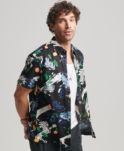 Men's Mens Classic Floral Print Short Sleeve Hawaiian Shirt, , and , Size: XL - Superdry - Modalova