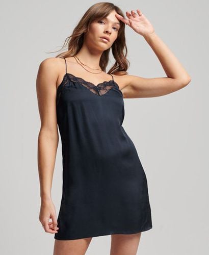 Women's Satin Cami Mini Dress Navy / Richest Navy - Size: 14 - Superdry - Modalova