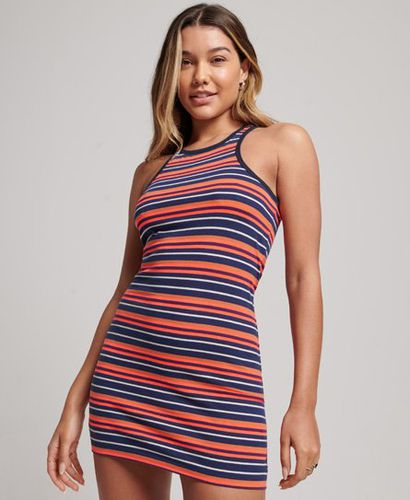 Women's Vintage Stripe Racer Dress / Cali Coral Stripe - Size: 10 - Superdry - Modalova