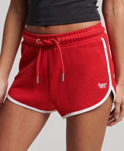 Ladies Embroidered Vintage Jersey Racer Shorts, Red and White, Size: 6 - Superdry - Modalova