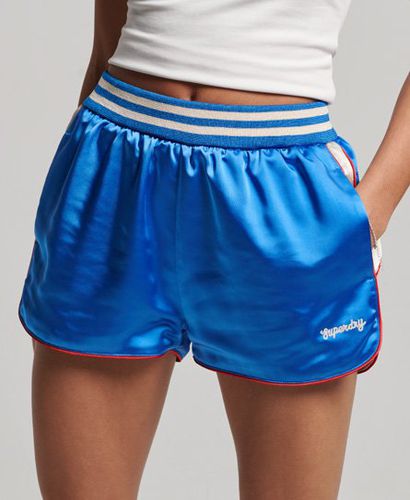 Women's Suika Racer Shorts Blue / Blue Star - Size: 16 - Superdry - Modalova