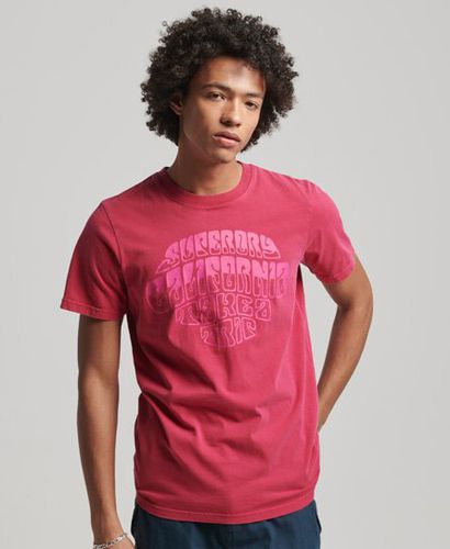 Herren Psych Rock T-Shirt mit Schriftzug - Größe: L - Superdry - Modalova